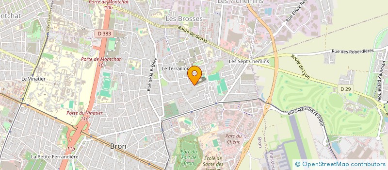 localisation de l'entreprise MONSIEUR DAVID LADET  BRON