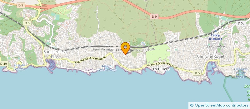 localisation de l'entreprise MONSIEUR DAVID LASSAVE à SAUSSET-LES-PINS