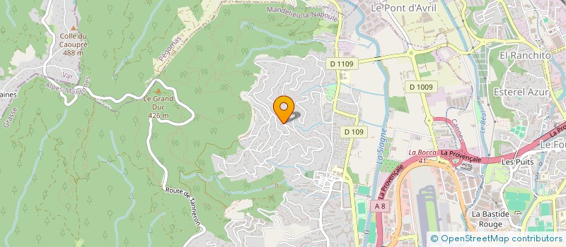 localisation de l'entreprise MONSIEUR DAVID LAURET  PEGOMAS