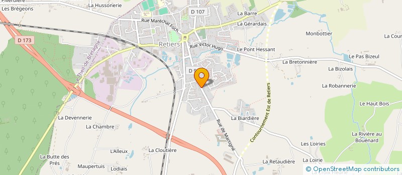 localisation de l'entreprise MONSIEUR DAVID LE BORGNE  RETIERS