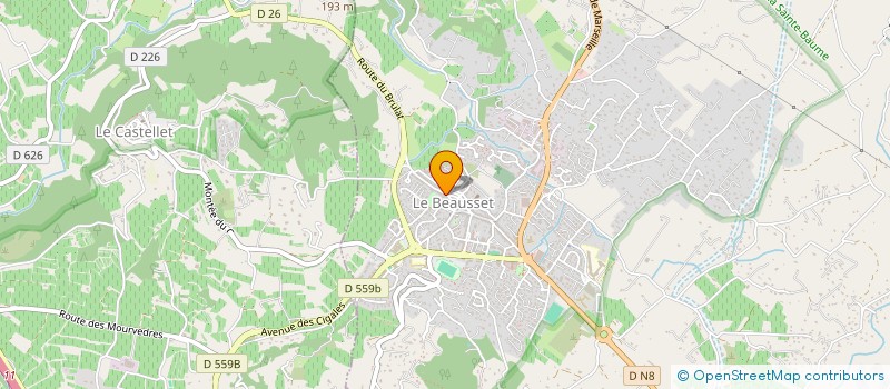 localisation de l'entreprise MONSIEUR DAVID LE CALVEZ  LE BEAUSSET