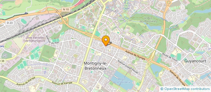 localisation de l'entreprise MONSIEUR DAVID LE CHAMPION  MONTIGNY LE BRETONNEUX