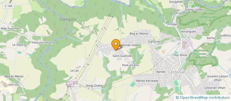 localisation de l'entreprise MONSIEUR DAVID LE DAERON  ERGUE-GABERIC