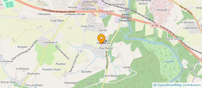 localisation de l'entreprise MONSIEUR DAVID LE SOLLIEC  QUIMPERLE