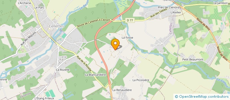 localisation de l'entreprise MONSIEUR DAVID LEBERT  CELLETTES