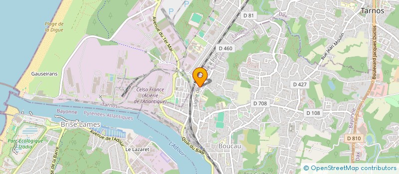 localisation de l'entreprise MONSIEUR DAVID LEFEBVRE  BOUCAU