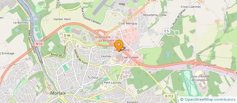 localisation de l'entreprise MONSIEUR DAVID LEROY  MORLAIX