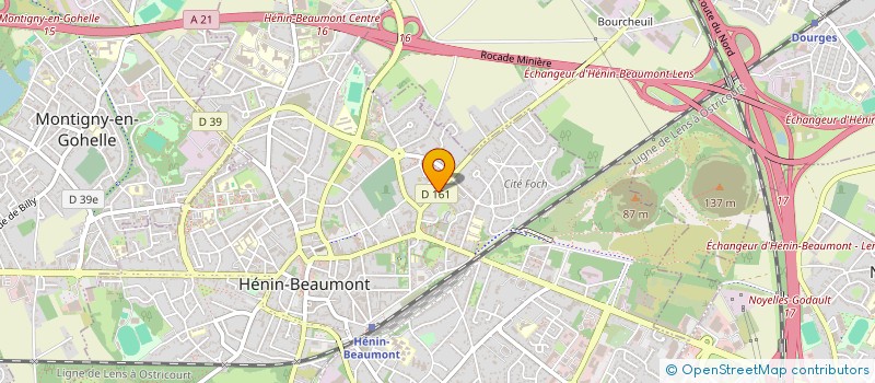 localisation de l'entreprise MONSIEUR DAVID LESAGE  HENIN-BEAUMONT