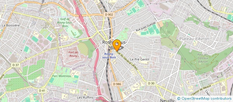 localisation de l'entreprise MONSIEUR DAVID LOPEZ à ROSNY-SOUS-BOIS