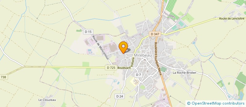 localisation de l'entreprise MONSIEUR DAVID LORIOUX  MIREBEAU