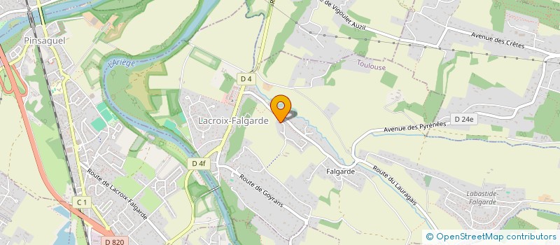 localisation de l'entreprise MONSIEUR DAVID LUCHET  LACROIX-FALGARDE