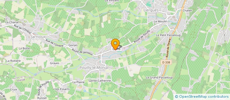 localisation de l'entreprise MONSIEUR DAVID LYONNET à PORTE-DES-PIERRES-DOREES