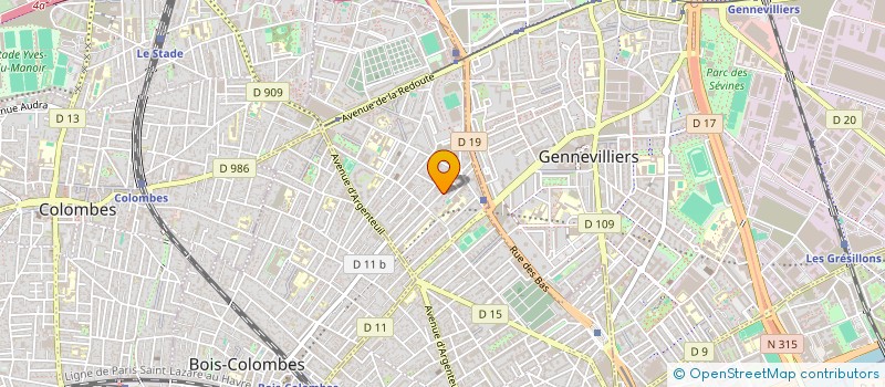 localisation de l'entreprise MONSIEUR DAVID MADURO MARTINS  ASNIERES-SUR-SEINE