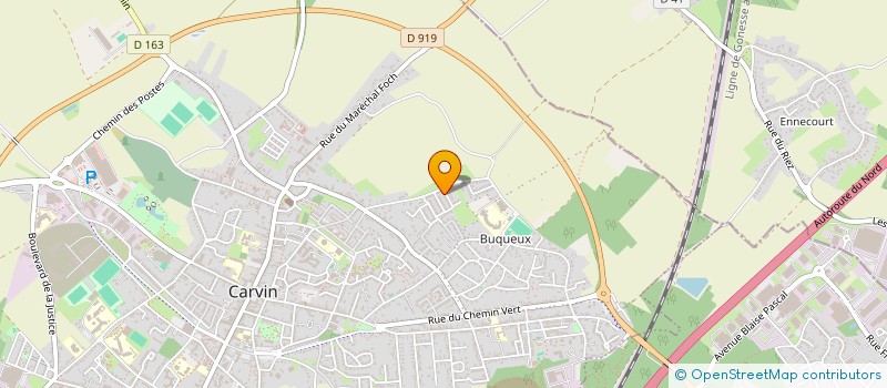 localisation de l'entreprise MONSIEUR DAVID MAHIEUX  CARVIN