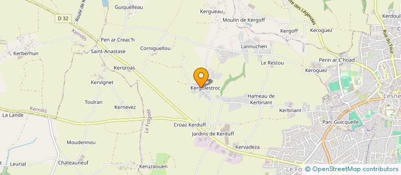 localisation de l'entreprise MONSIEUR DAVID MANCEAU  LE FOLGOET