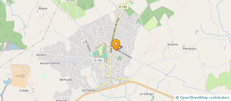 localisation de l'entreprise MONSIEUR DAVID MANCEL- JEGAT  SURZUR