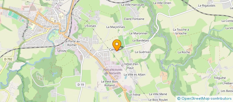 localisation de l'entreprise MONSIEUR DAVID MARTINEZ  PLANCOET