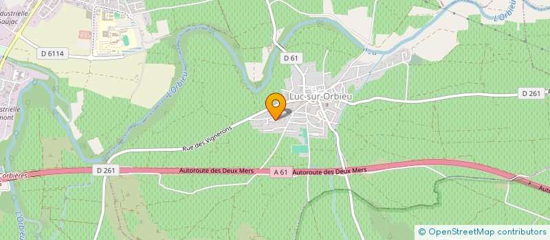 localisation de l'entreprise MONSIEUR DAVID MARTINS  LUC-SUR-ORBIEU