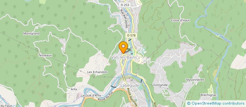 localisation de l'entreprise MONSIEUR DAVID MATHIEU  VALS-LES-BAINS