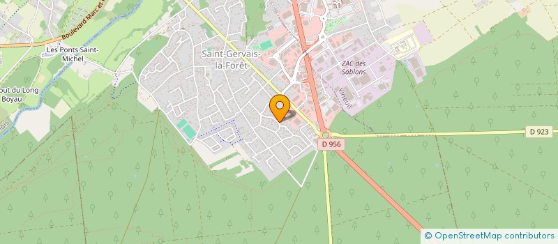 localisation de l'entreprise MONSIEUR DAVID MATHON  SAINT-GERVAIS-LA-FORET