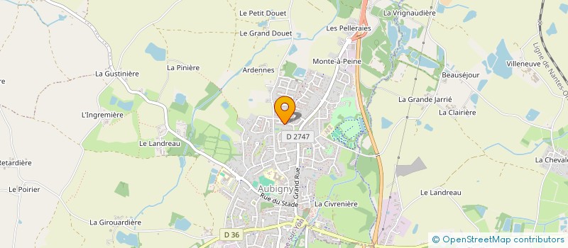 localisation de l'entreprise MONSIEUR DAVID MERLET  AUBIGNY-LES CLOUZEAUX