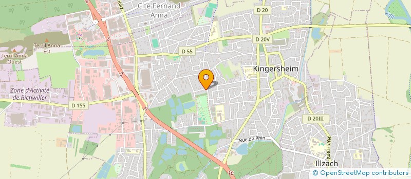 localisation de l'entreprise MONSIEUR DAVID MILLET  KINGERSHEIM