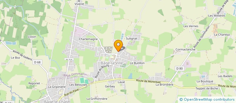 localisation de l'entreprise MONSIEUR DAVID MONDET  BAGE-DOMMARTIN