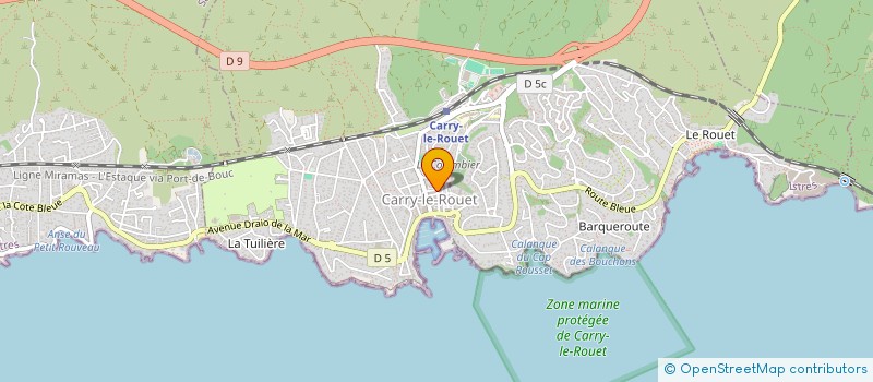 localisation de l'entreprise MONSIEUR DAVID MONIN  CARRY-LE-ROUET