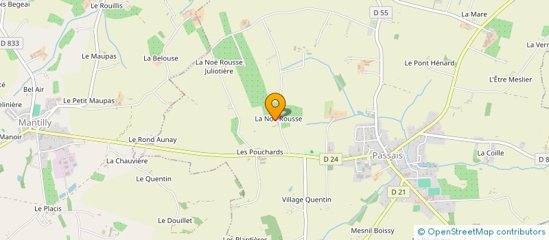 localisation de l'entreprise MONSIEUR DAVID MONTEMBAULT à SAINT-ROCH-SUR-EGRENNE