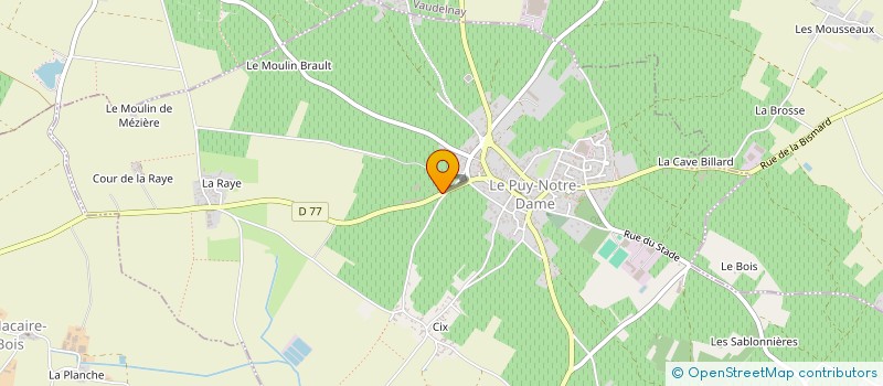 localisation de l'entreprise MONSIEUR DAVID MOREAU  LE PUY-NOTRE-DAME