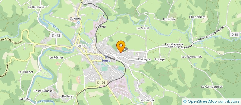 localisation de l'entreprise MONSIEUR DAVID MOREL  TENCE