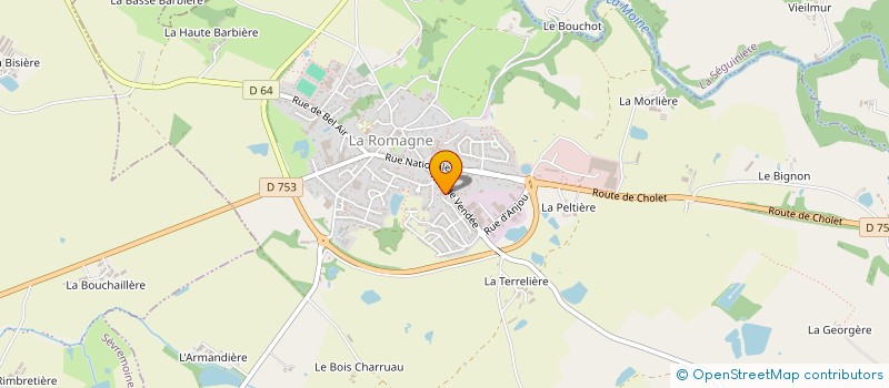 localisation de l'entreprise MONSIEUR DAVID MORILLON  LA ROMAGNE