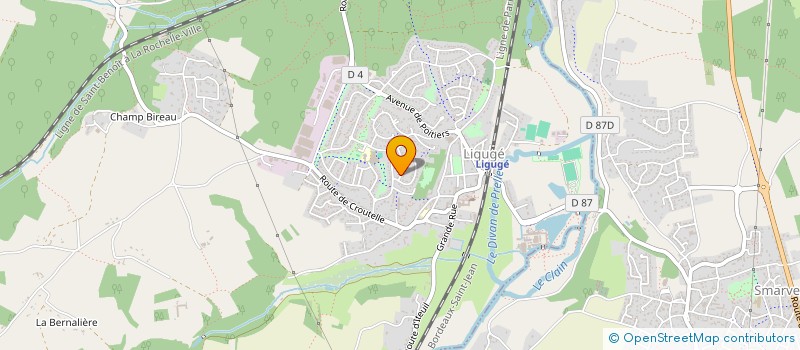 localisation de l'entreprise MONSIEUR DAVID MOULIN  LIGUGE