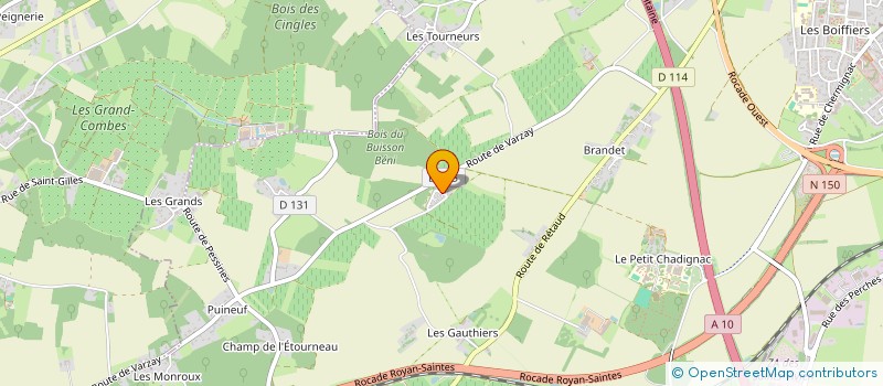 localisation de l'entreprise MONSIEUR DAVID MOUSSA BEN ABDALLAH BEN ALI  SAINTES