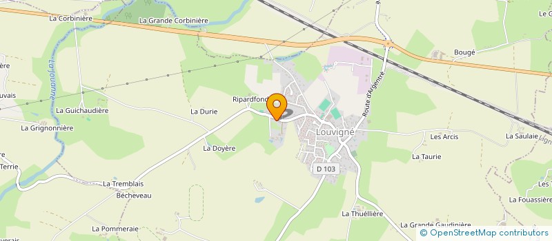 localisation de l'entreprise MONSIEUR DAVID MOUSSAY  LOUVIGNE