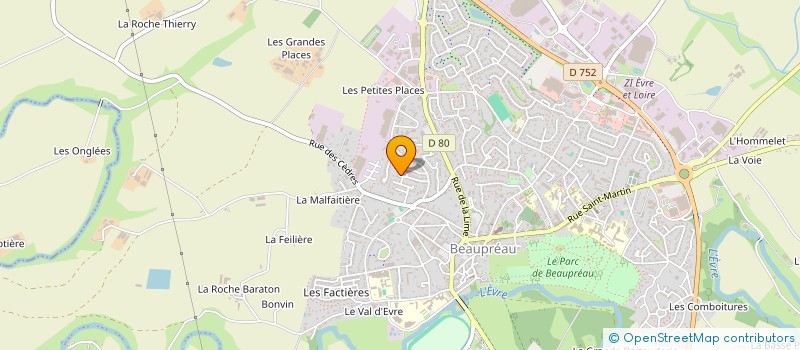 localisation de l'entreprise MONSIEUR DAVID NORMAND  BEAUPREAU-EN-MAUGES