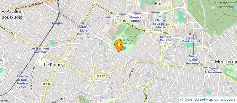 localisation de l'entreprise MONSIEUR DAVID ORTICA à CLICHY-SOUS-BOIS
