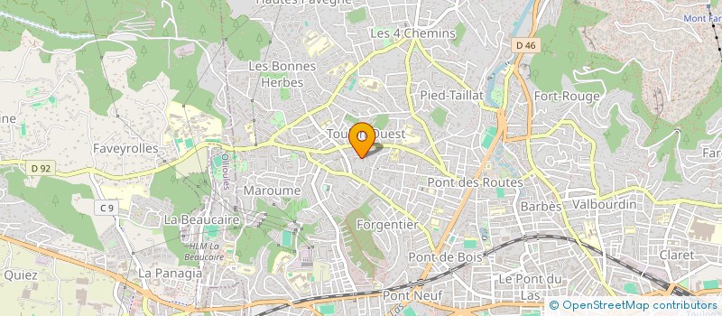 localisation de l'entreprise MONSIEUR DAVID PARRIAUX  TOULON