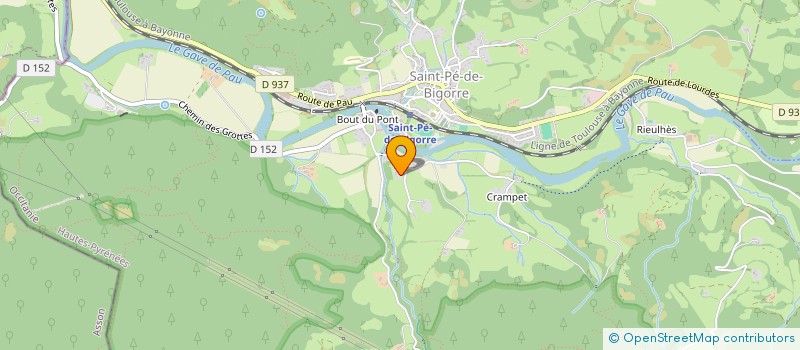 localisation de l'entreprise MONSIEUR DAVID PARROU  SAINT-PE-DE-BIGORRE