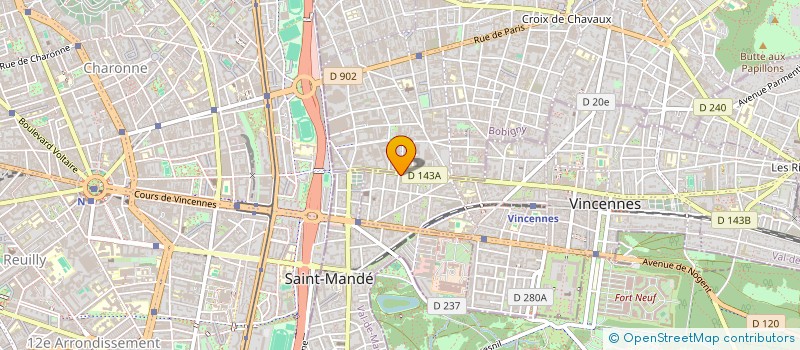 localisation de l'entreprise MONSIEUR DAVID PATRICK GAGUECH à VINCENNES