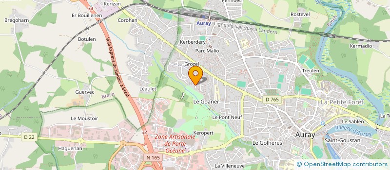 localisation de l'entreprise MONSIEUR DAVID PELEGRIN  AURAY