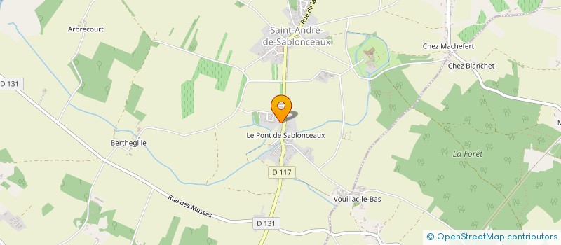 localisation de l'entreprise MONSIEUR DAVID PENAUD  SABLONCEAUX