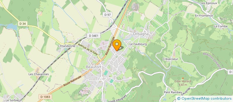 localisation de l'entreprise MONSIEUR DAVID PERRET  BEAUFORT-ORBAGNA