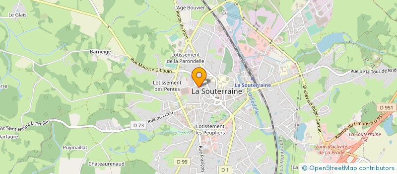 localisation de l'entreprise MONSIEUR DAVID PETEL  LA SOUTERRAINE