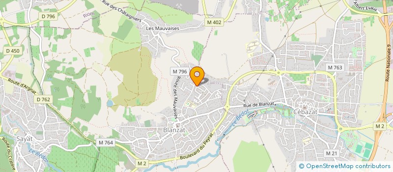 localisation de l'entreprise MONSIEUR DAVID PHILIPPE  BLANZAT