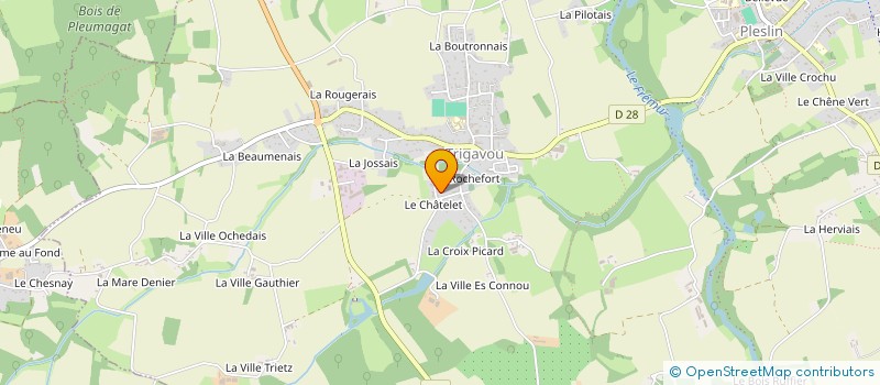 localisation de l'entreprise MONSIEUR DAVID PHILIPPOT  PLESLIN-TRIGAVOU