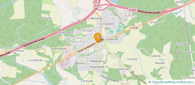 localisation de l'entreprise MONSIEUR DAVID PINSOLLE  BENESSE-MAREMNE