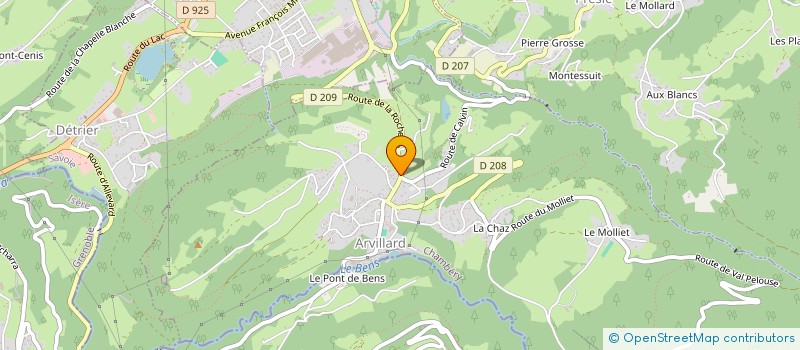 localisation de l'entreprise MONSIEUR DAVID POMMERET  ARVILLARD