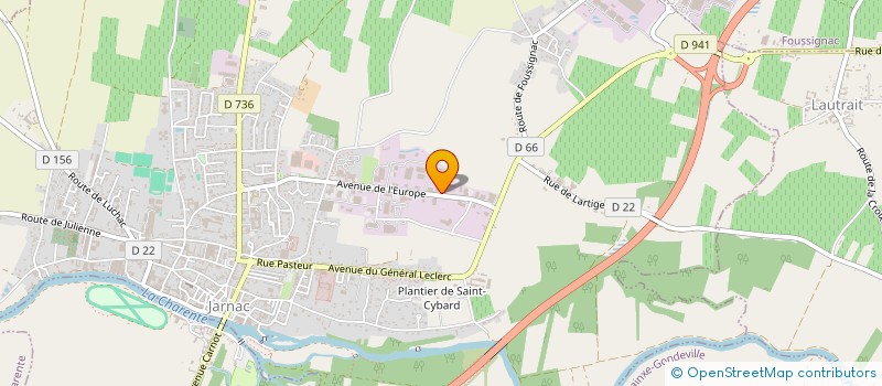 localisation de l'entreprise MONSIEUR DAVID PONTET à JARNAC