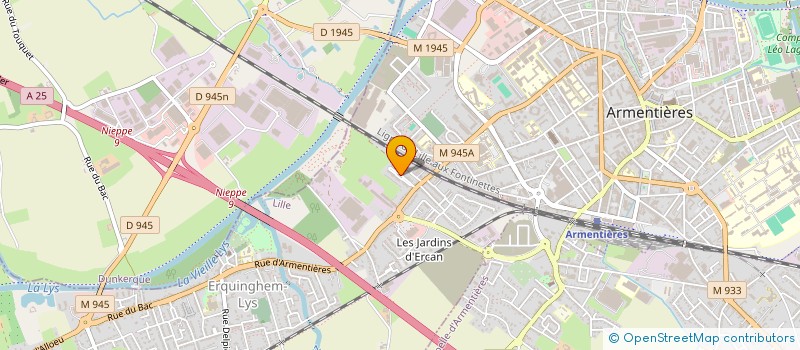 localisation de l'entreprise MONSIEUR DAVID PORCQ  ERQUINGHEM-LYS